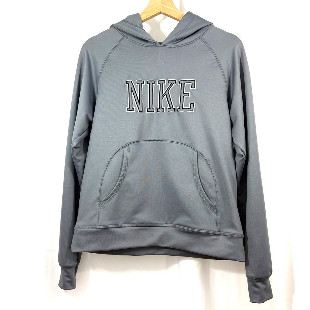 Nike Unisex Hoodie Sweatshirt, Gray, Size Small